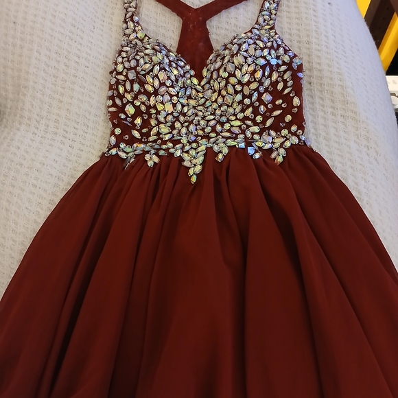 Iridescent rhinestone dress Prom/ Formal/wedding - Picture 3 of 5
